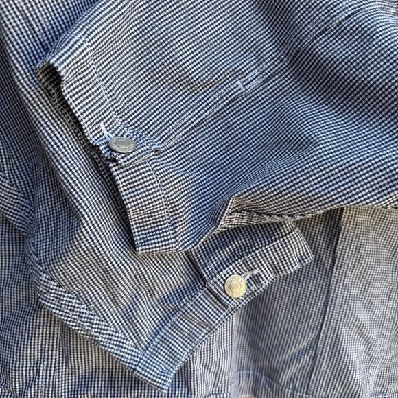 CST Blues Vintage Womens Gingham Button-Front Stretch Preppy Cropped Jacket 28 - Picture 5 of 9